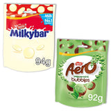 Milkybar Giant Buttons &amp;amp; Aero Peppermint Bubbles Sharing Bags Bundle