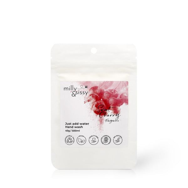 milly&amp;amp;sissy Zero Waste hand Wash Sweet Cherry Refill 40g