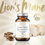 Mindful Extracts Organic Lion&amp;rsquo;s Mane Mushroom Extract 60 Vegan Capsules