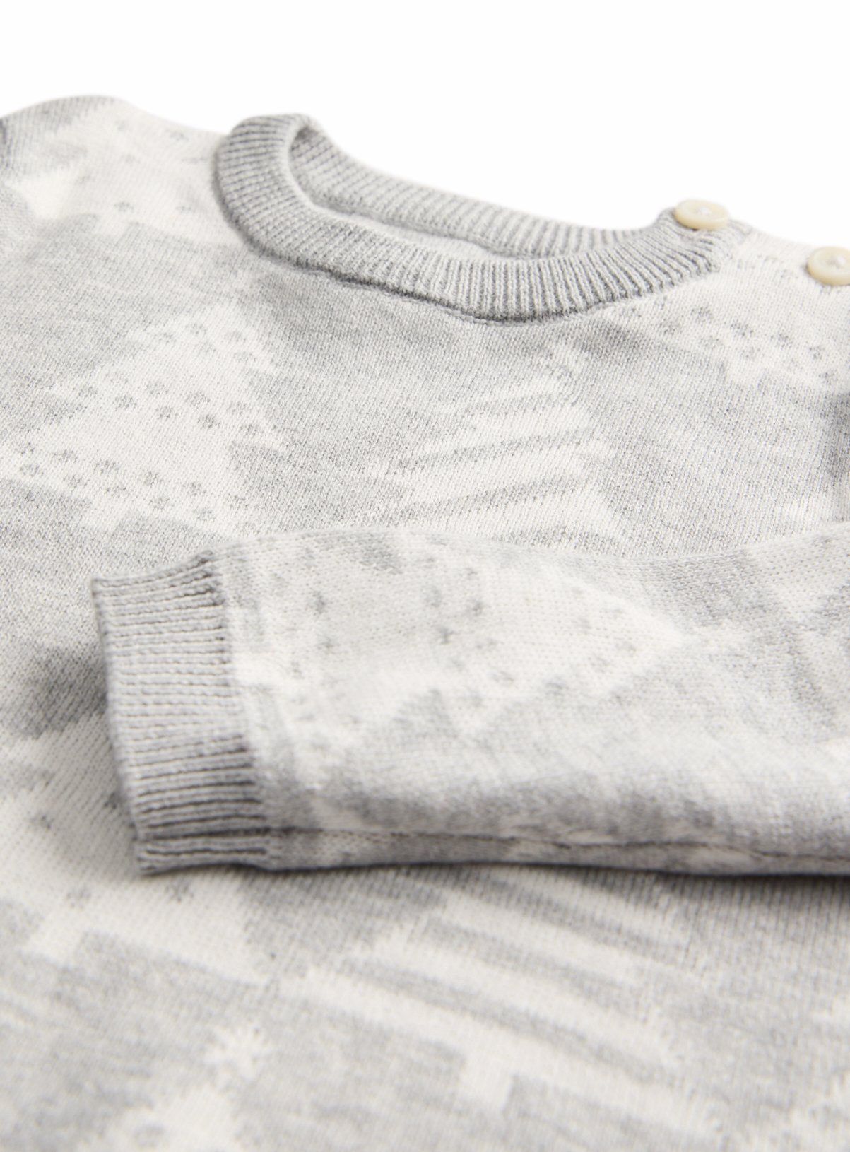 Mini Me Baby Grey Christmas Tree&amp;nbsp;Knitted Set 6-9 months