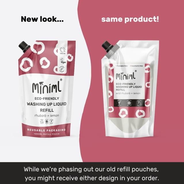 Miniml Washing Up Liquid Rhubarb &amp;amp; Lemon   1L