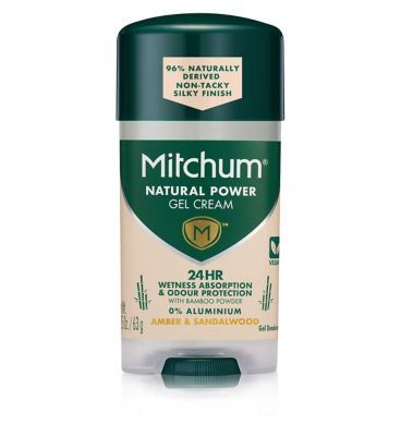 Mitchum Natural Power Gel Cream Amber &amp;amp; Sandalwood Gel Deodorant 63g