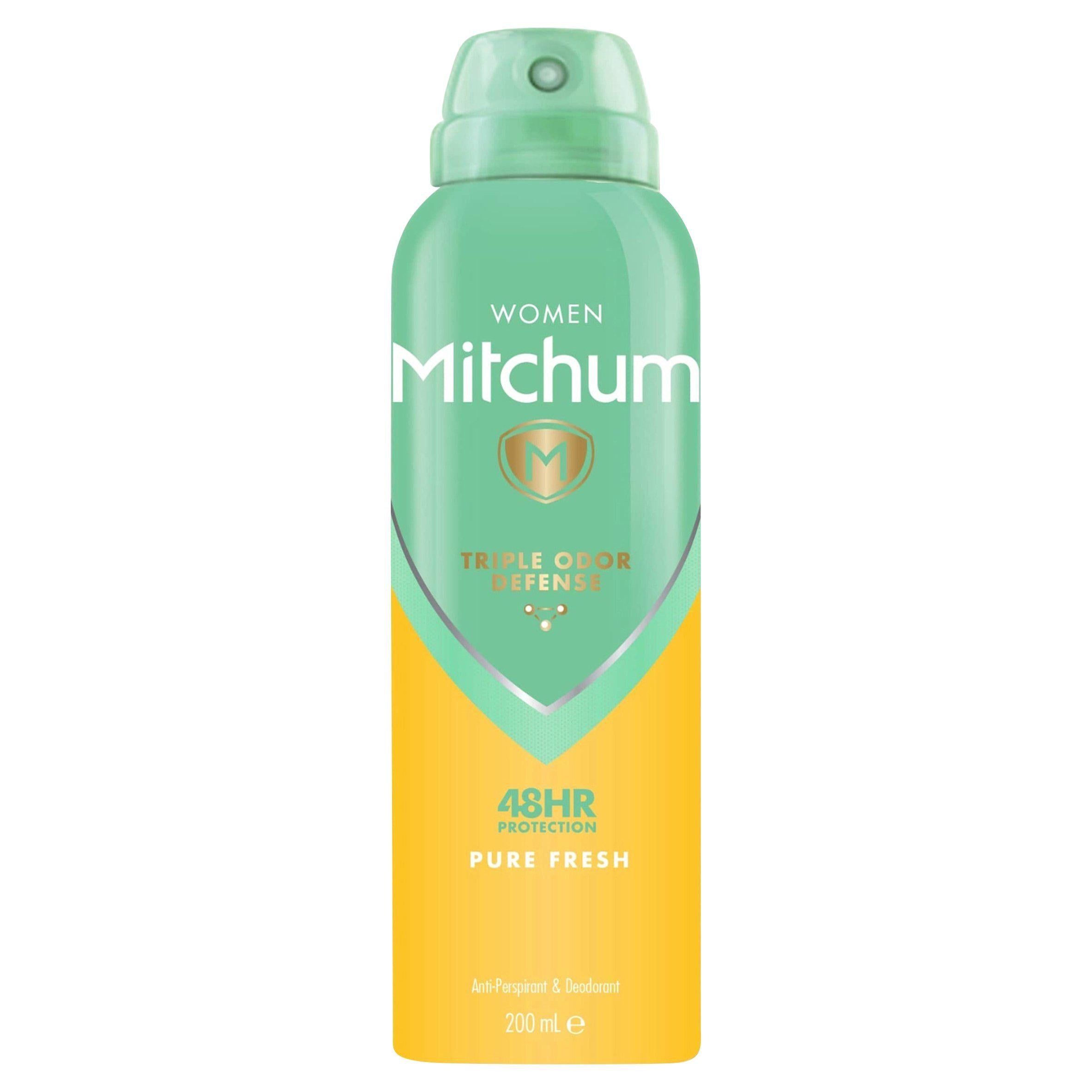 Mitchum Women Triple Odor Defense Protection Pure Fresh Anti-perspirant &amp;amp; Deodorant 200ml