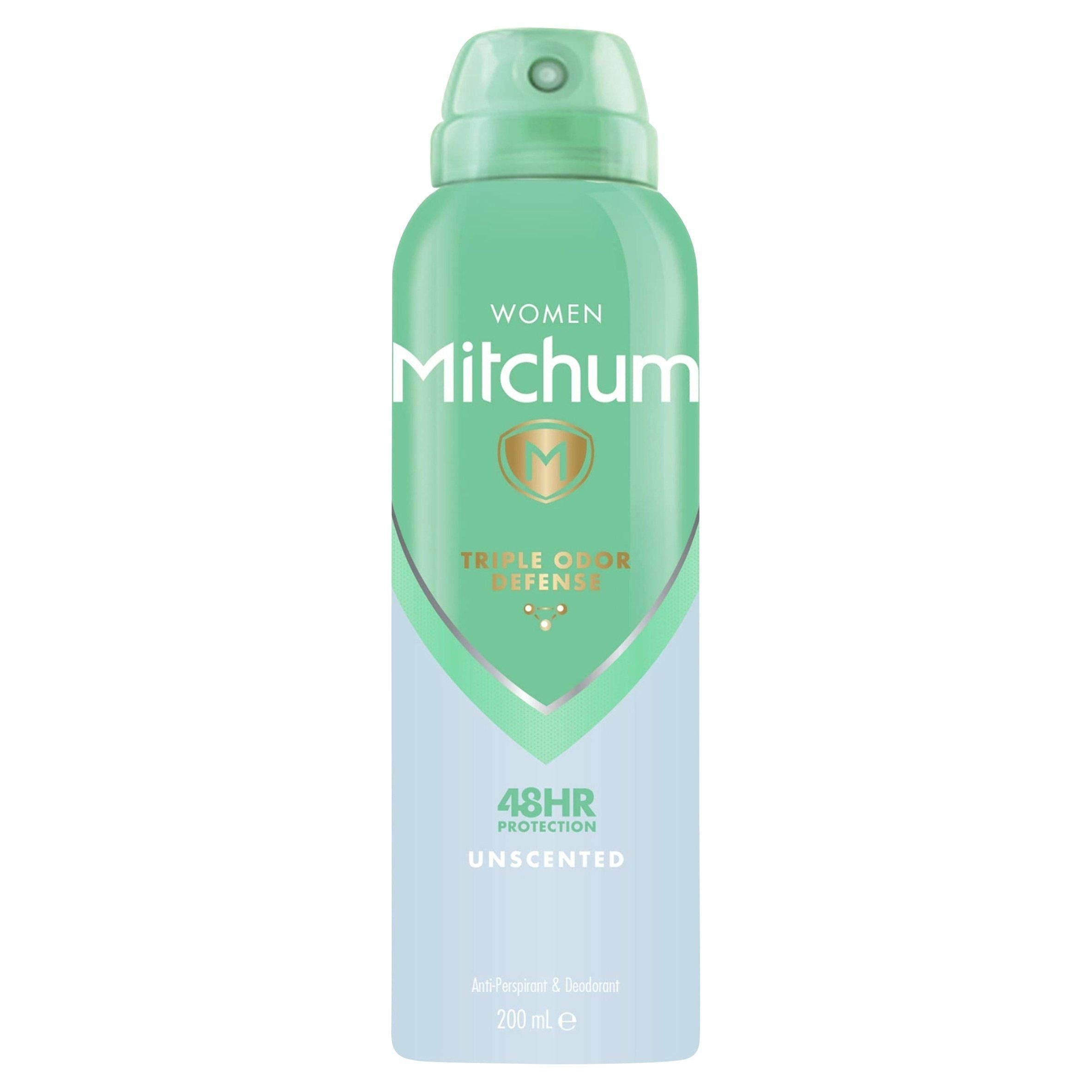 Mitchum Women Triple Odor Defense Protection Unscented Anti-Perspirant &amp;amp; Deodorant 200ml
