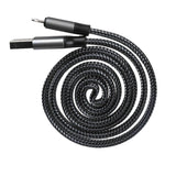 Mixx Self-Coil Lightning Travel Cable -  Space Grey 1m