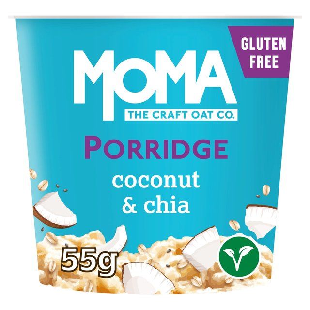 MOMA Coconut &amp;amp; Chia Jumbo Oat Porridge Pot Gluten Free Vegan   55g