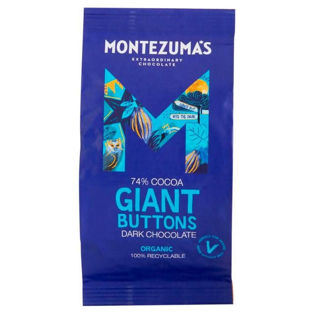 Montezuma&amp;rsquo;s Organic 73% Cocoa Dark Chocolate Buttons Bag 90g