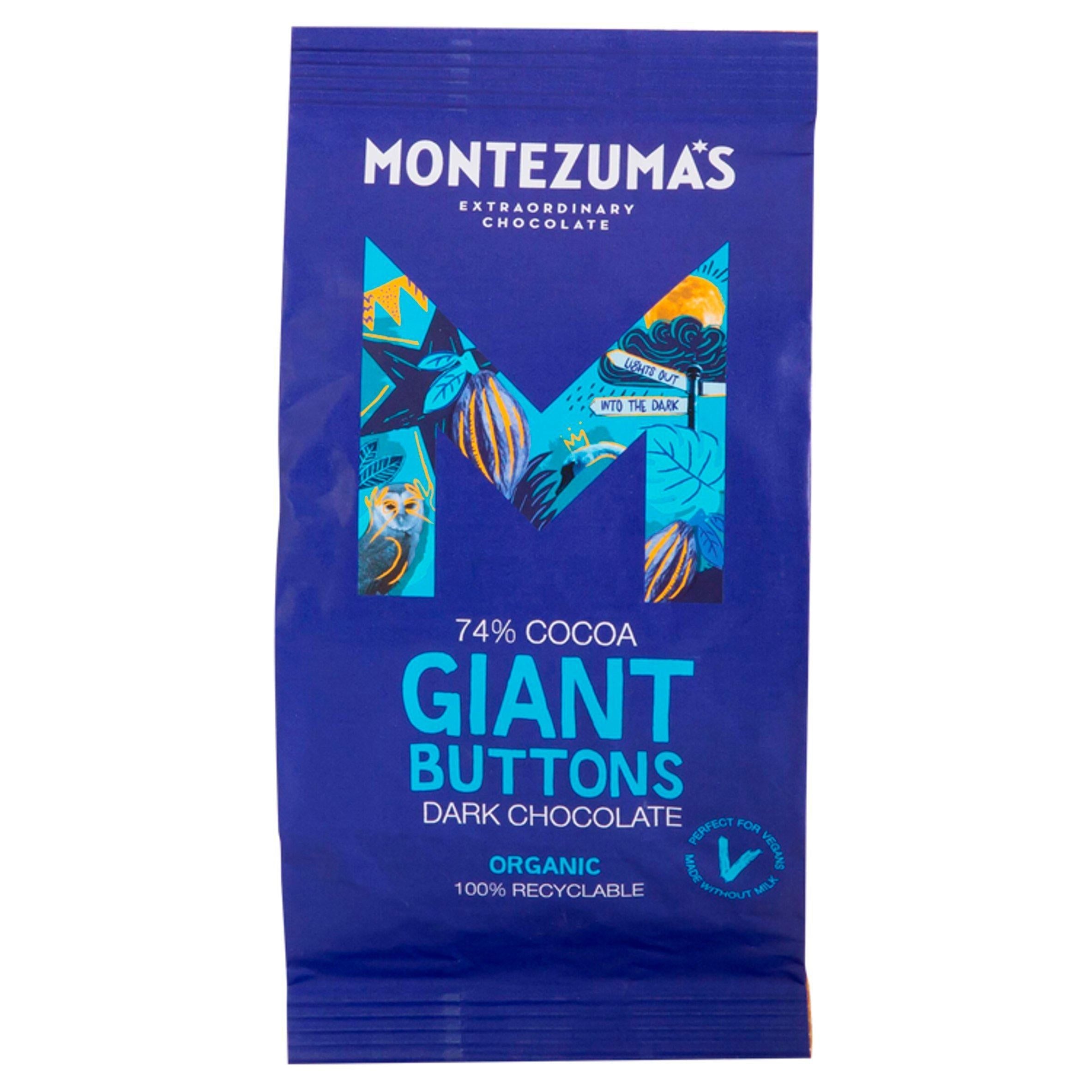 Montezuma&amp;rsquo;s Organic 73% Cocoa Dark Chocolate Buttons Bag 90g