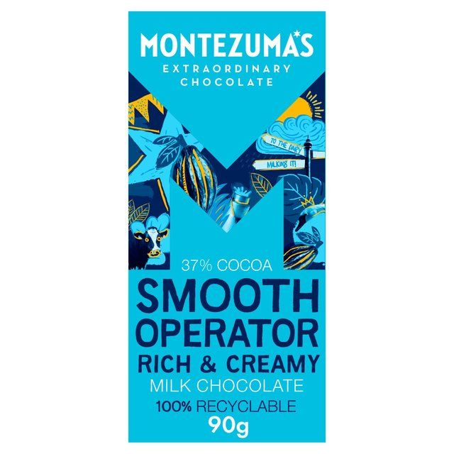 Montezuma's Smooth Operator Organic 37% Rich &amp;amp; Creamy Milk Chocolate Bar   90g