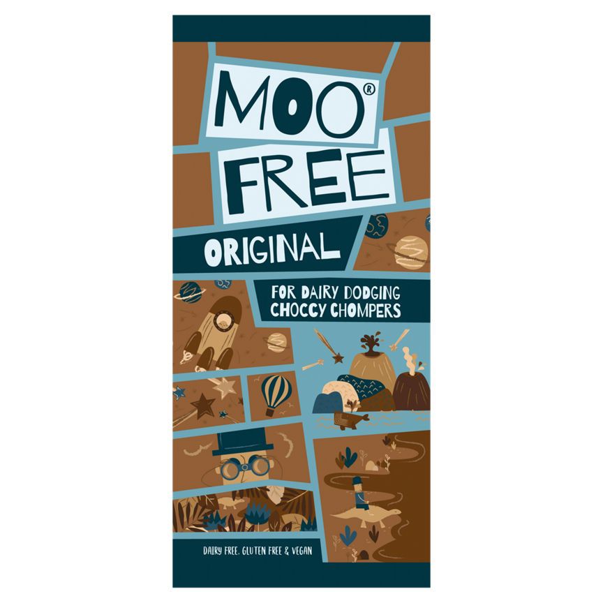 Moo Free Dairy Free &amp;amp; Vegan Original Chocolate Bar