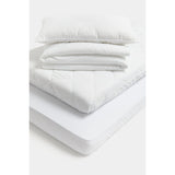 Mothercare Cot Bed Bundle with 4 tog Duvet, Pillow, Mattress Protector and Fitted Sheet