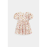 Mothercare Floral Puff-Sleeved Tiered Dress