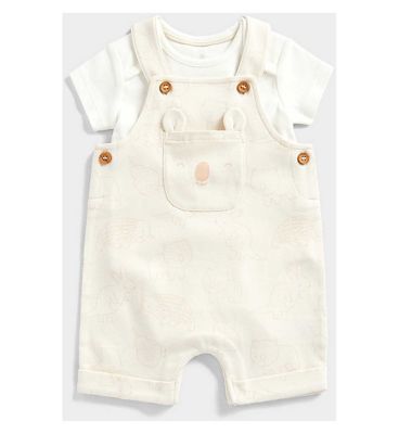 Mothercare My First Bibshorts and Bodysuit Set
