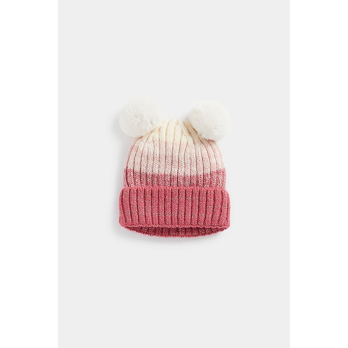 Mothercare Pink Ombre Knitted Beanie Hat