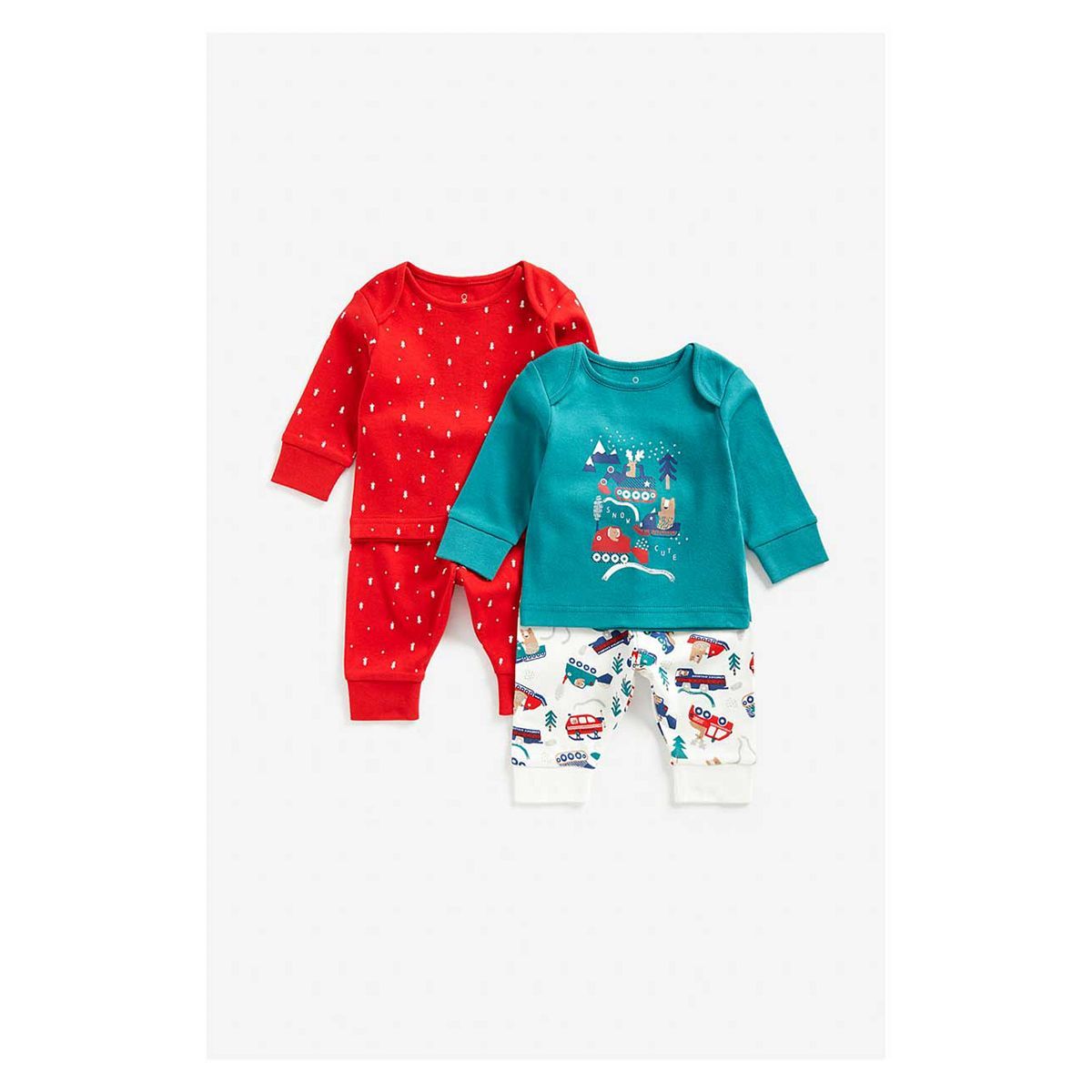 Mothercare Snow Cute Baby Pyjamas - 2 Pack