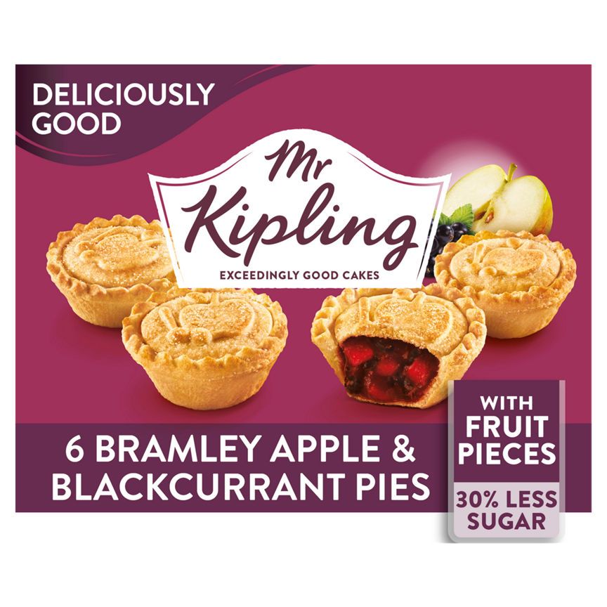 Mr Kipling 6 Bramley Apple &amp;amp; Blackcurrant Pies