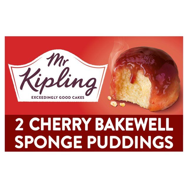 Mr Kipling Cherry Bakewell Sponge Puddings   2 per pack