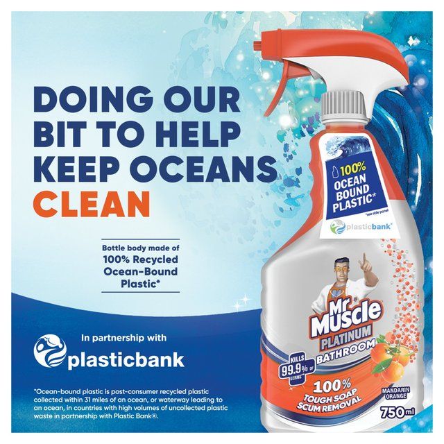 Mr Muscle Platinum Antibacterial Bathroom Spray Mandarin   750ml