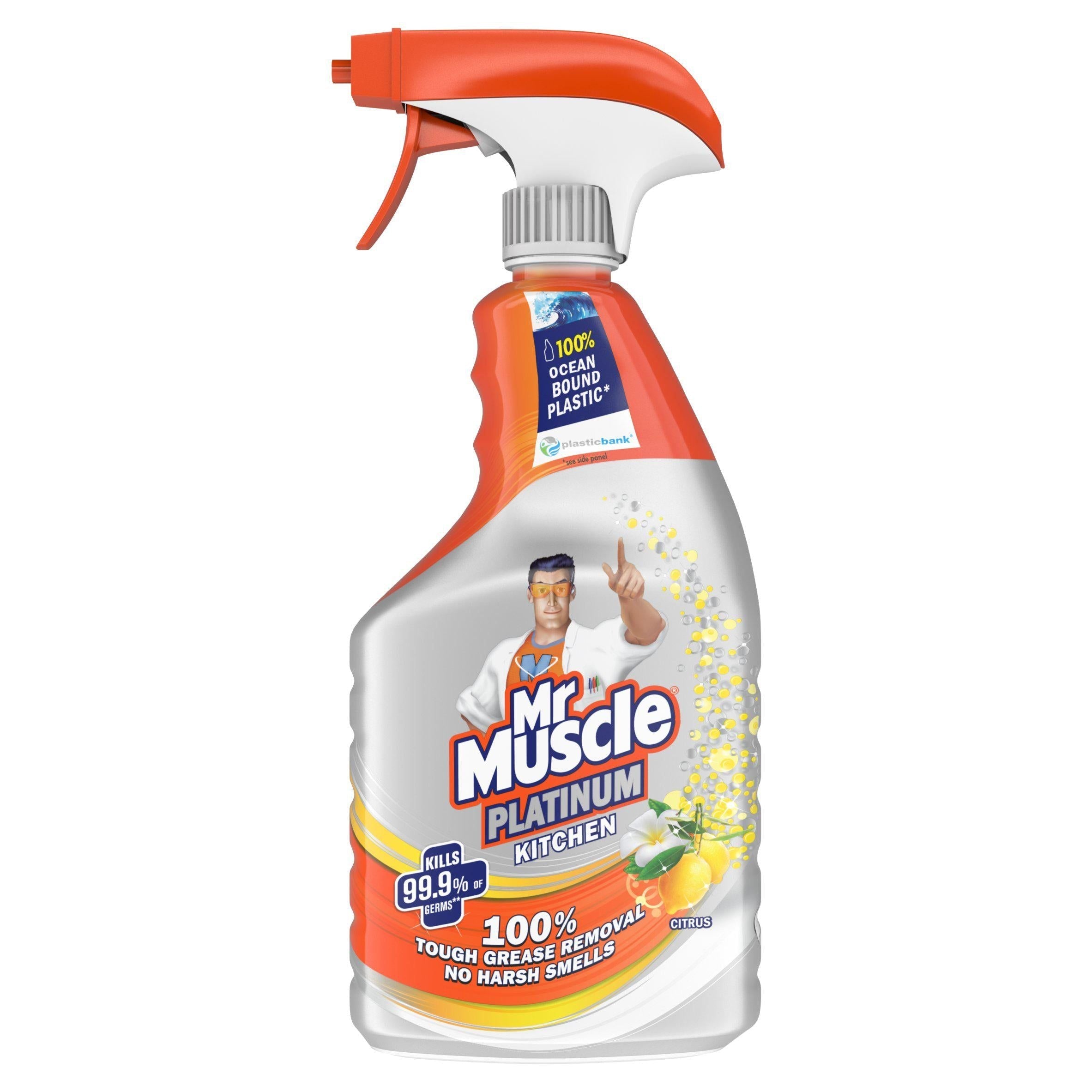Mr Muscle Platinum Antibacterial Citrus Kitchen Cleaning Spray 750ml