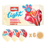 M&amp;uuml;ller Light Red Fruits Fat Free Yogurts 6x140g