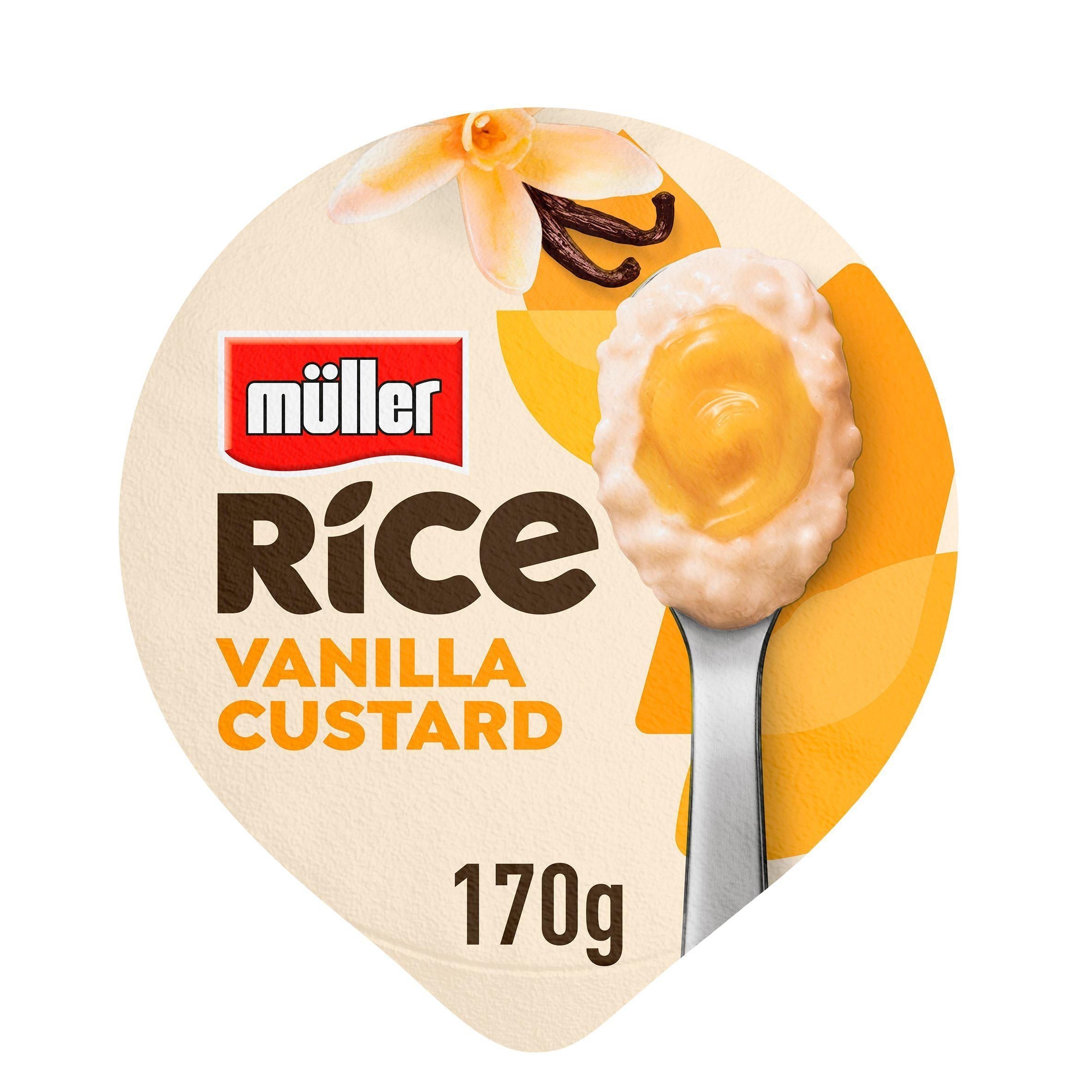 M&amp;uuml;ller Rice Vanilla Custard Low Fat Pudding Dessert 170g