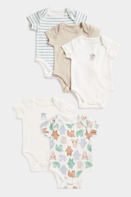 Mummy and Daddy Short-Sleeved Bodysuits - 5 Pack