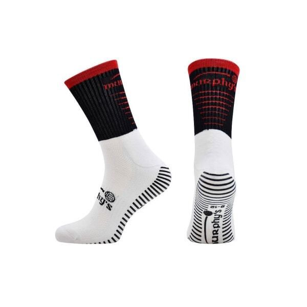 Murphys Adult Pro Mid GAA Socks (9-12) Black/Red / 1EA