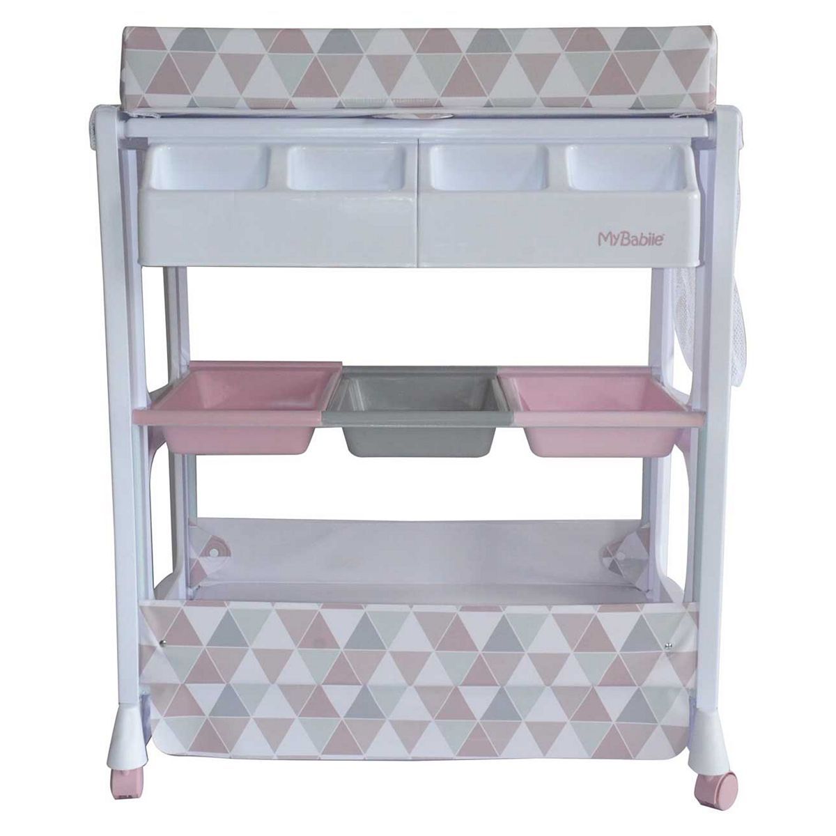 My Babiie Baby Bath and Changing Unit Geometric Pink