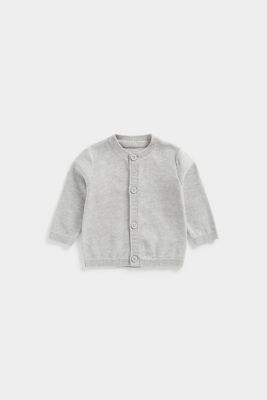 My First Grey Knitted Cardigan