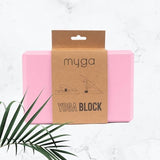 Myga Foam Yoga Block - Black Dusty Pink