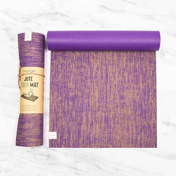 Myga Jute Mat - Black Purple