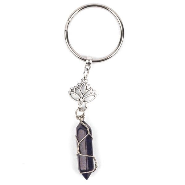 Myga Keyring - Lotus &amp;amp; Blue Sandstone