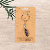 Myga Keyring - Lotus &amp;amp; Blue Sandstone