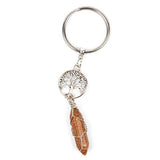 Myga Keyring - Tree Of Life &amp;amp; Goldstone