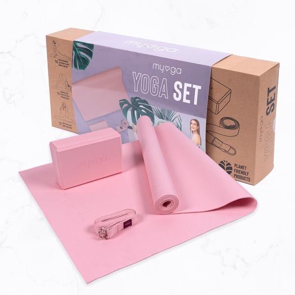 Myga Yoga Starter Kit - Grey Dusty Pink