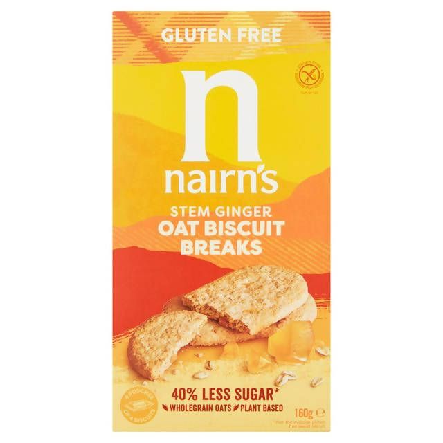 Nairn's Gluten Free Biscuit Breaks Oats &amp;amp; Stem Ginger 160g