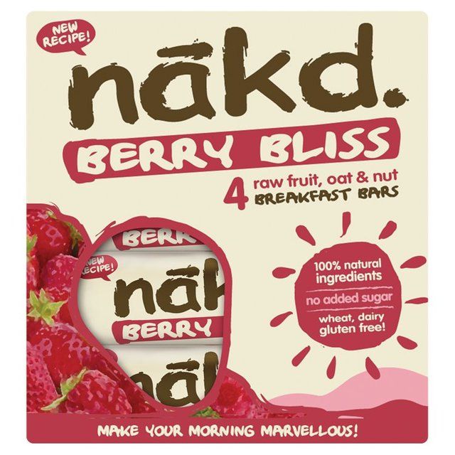nakd. Berry Bliss Fruit Nut &amp;amp; Oat Bars Multipack   4 x 30g