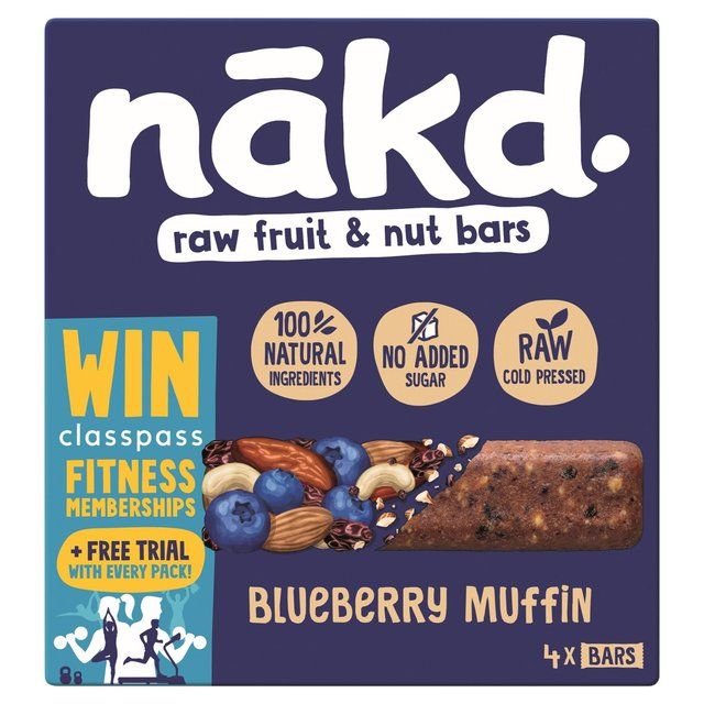nakd. Blueberry Muffin Fruit &amp;amp; Nut Bars Multipack   4 x 35g