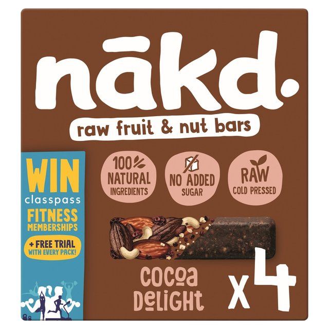 nakd. Cocoa Delight Fruit &amp;amp; Nut Bars Multipack   4 x 35g