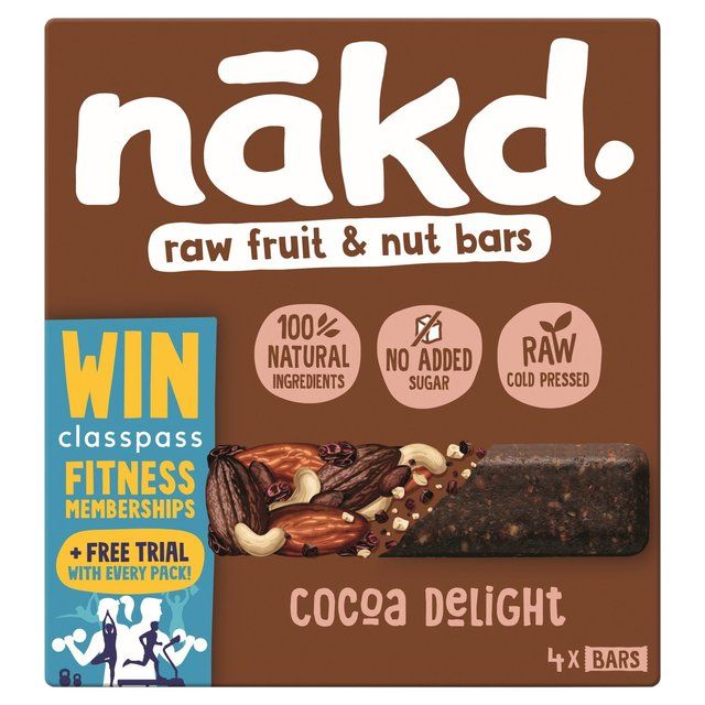 nakd. Cocoa Delight Fruit &amp;amp; Nut Bars Multipack   4 x 35g