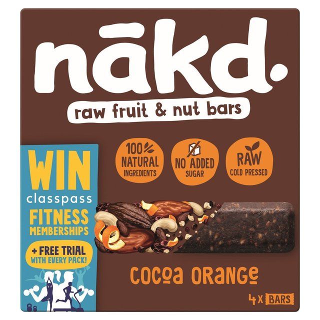 nakd. Cocoa Orange Fruit &amp;amp; Nut Bars Multipack   4 x 35g