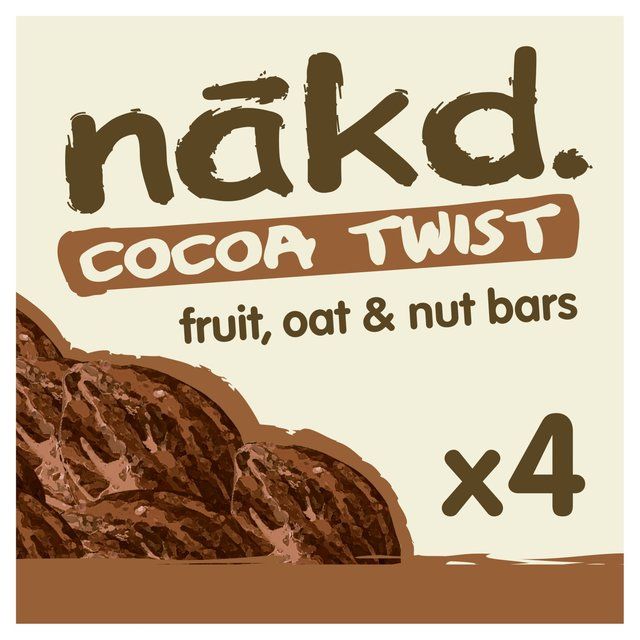 nakd. Cocoa Twist Fruit Nut &amp;amp; Oat Bars Multipack   4 x 30g