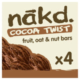 nakd. Cocoa Twist Fruit Nut &amp;amp; Oat Bars Multipack   4 x 30g