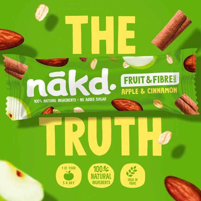 nakd. Fruit &amp;amp; Fibre Strawberry &amp;amp; Raspberry Multipack   3 x 44g