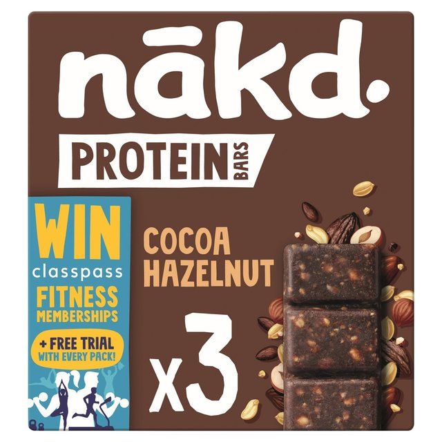 nakd. Protein Cocoa Hazelnut Multipack    3 x 45g