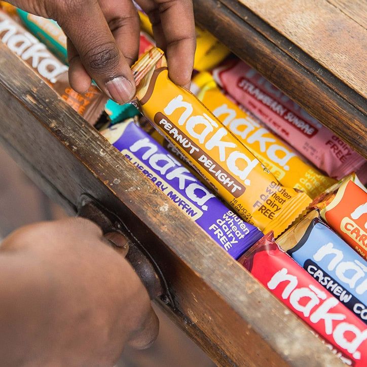 Nakd Raw Fruit &amp;amp; Nut Blueberry Muffin Bar 35g Peanut Delight / 4x35 g