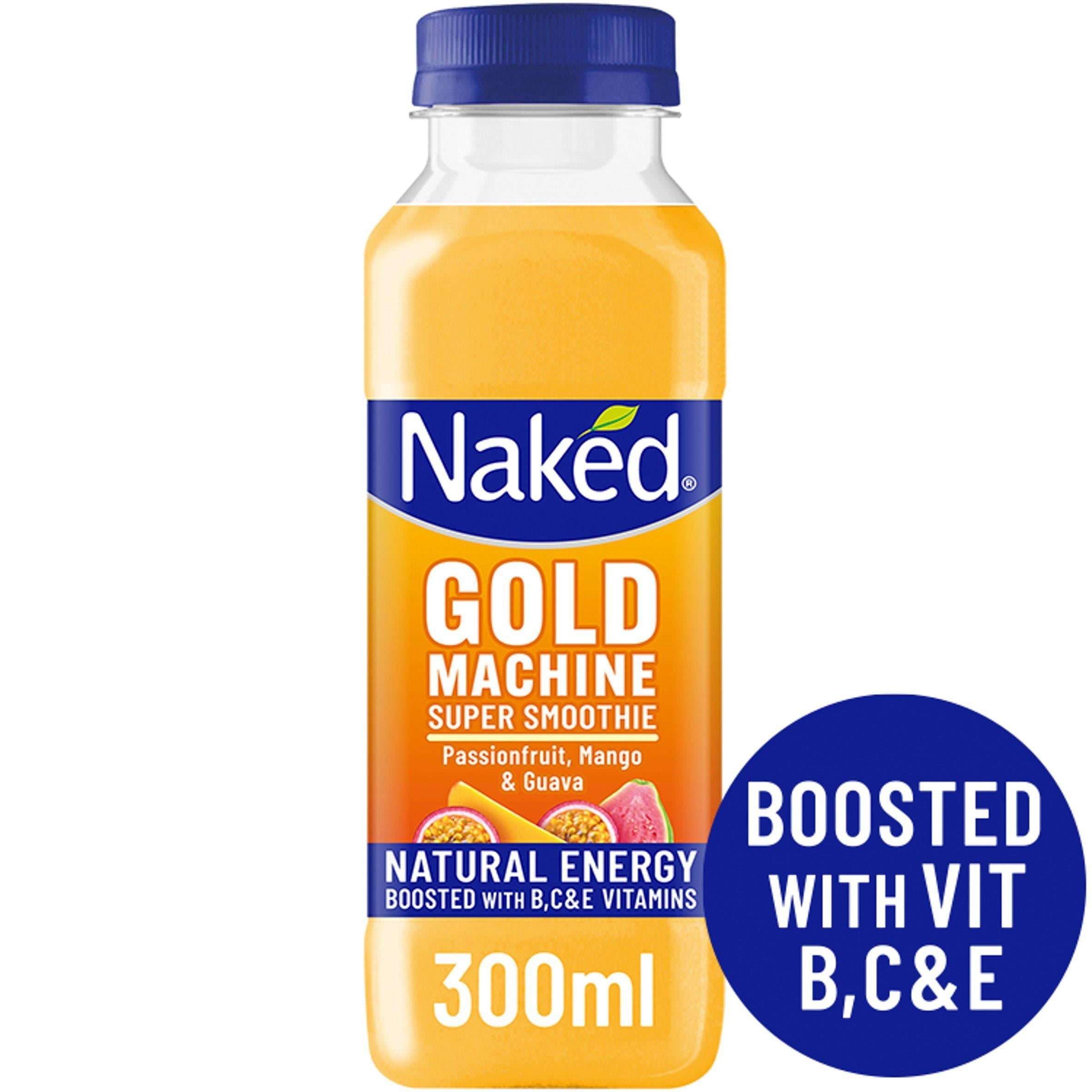 Naked Gold Machine Passionfruit Mango &amp;amp; Guava Super Smoothie 300ml