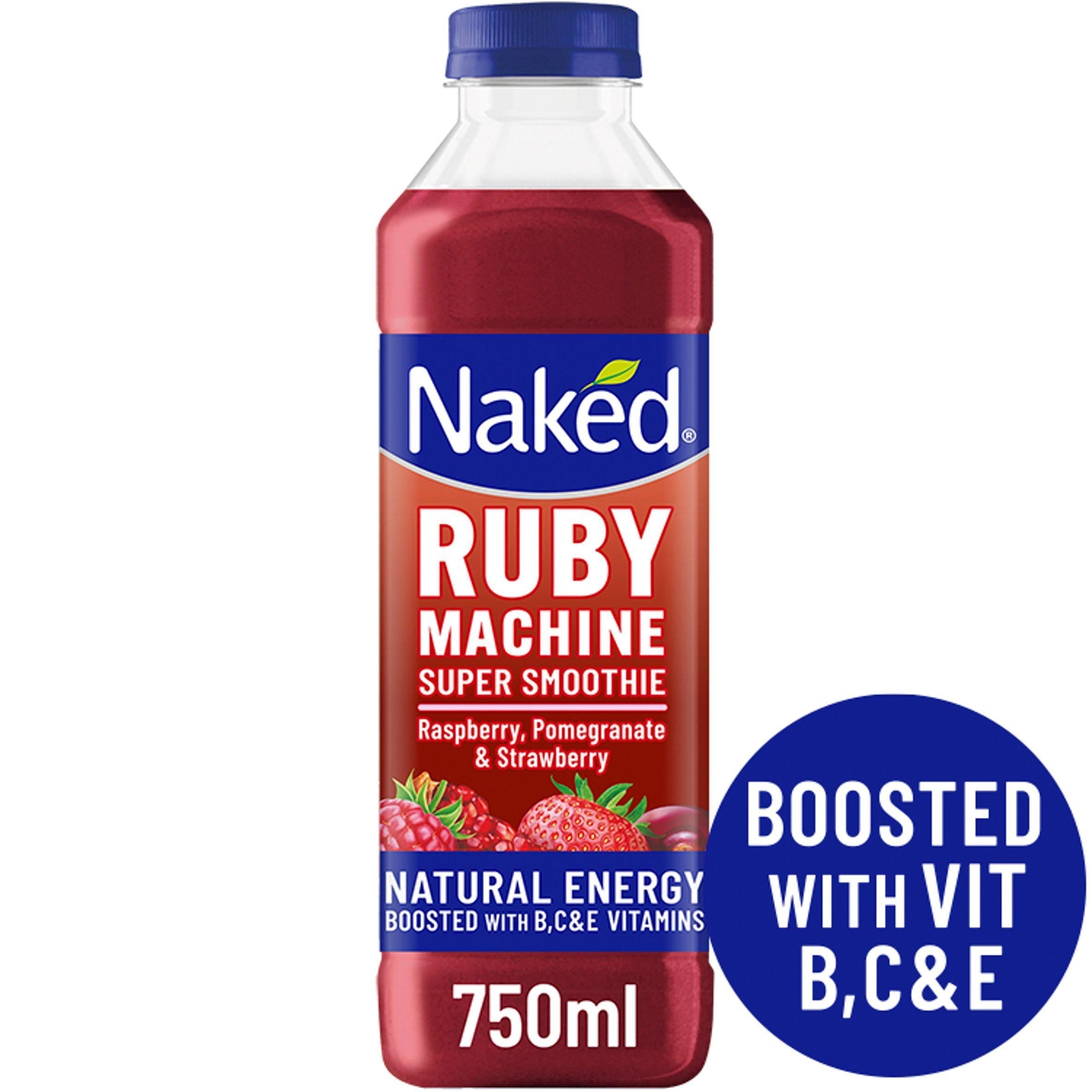 Naked Ruby Machine Super Smoothie Raspberry Pomegranate &amp;amp; Strawberry 750ml