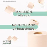 Naked Sprout Unbleached Bamboo Toilet Roll   6 per pack
