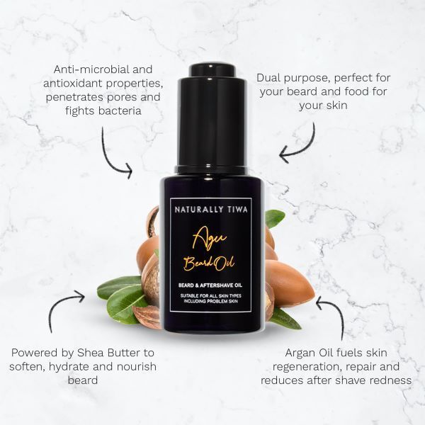 Naturally Tiwa Skincare AGU Beard Oil 30ml
